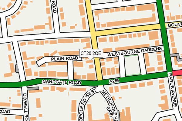 CT20 2QE map - OS OpenMap – Local (Ordnance Survey)