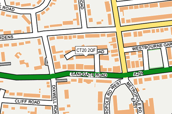 CT20 2QF map - OS OpenMap – Local (Ordnance Survey)