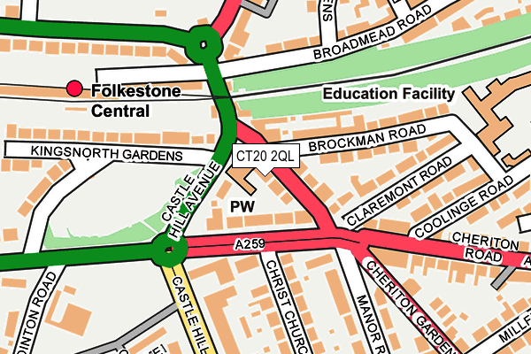 CT20 2QL map - OS OpenMap – Local (Ordnance Survey)