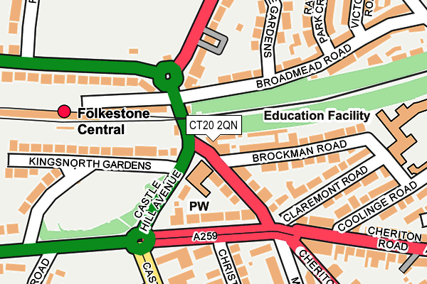 CT20 2QN map - OS OpenMap – Local (Ordnance Survey)