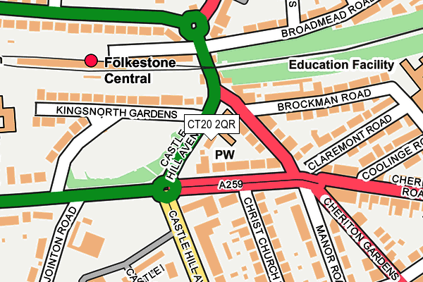 CT20 2QR map - OS OpenMap – Local (Ordnance Survey)