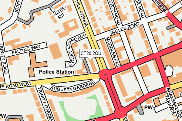 CT20 2QU map - OS OpenMap – Local (Ordnance Survey)