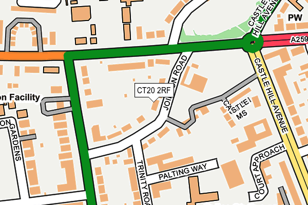 CT20 2RF map - OS OpenMap – Local (Ordnance Survey)