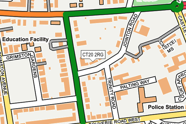 CT20 2RG map - OS OpenMap – Local (Ordnance Survey)