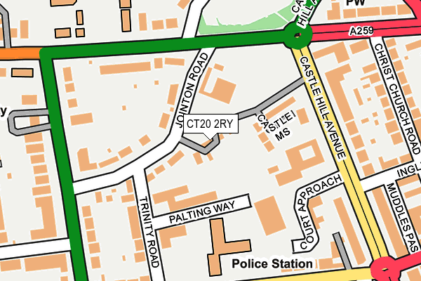 CT20 2RY map - OS OpenMap – Local (Ordnance Survey)