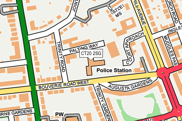 CT20 2SG map - OS OpenMap – Local (Ordnance Survey)