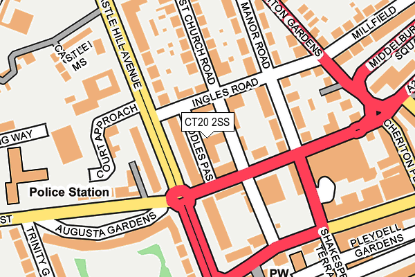 CT20 2SS map - OS OpenMap – Local (Ordnance Survey)