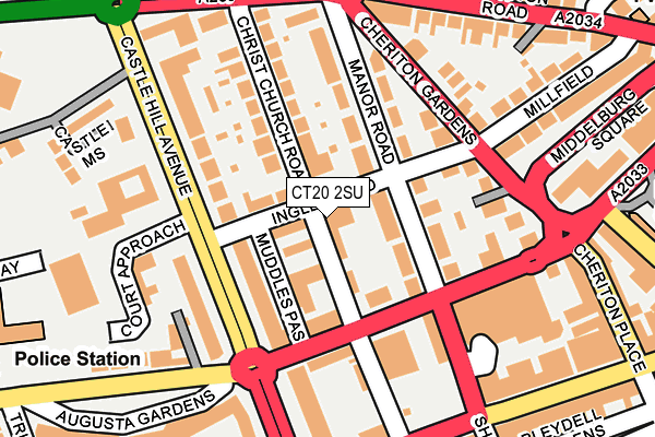 CT20 2SU map - OS OpenMap – Local (Ordnance Survey)