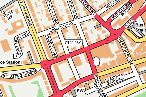 CT20 2SY map - OS OpenMap – Local (Ordnance Survey)