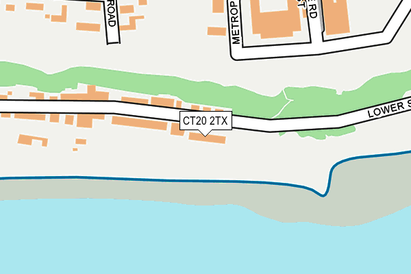 CT20 2TX map - OS OpenMap – Local (Ordnance Survey)