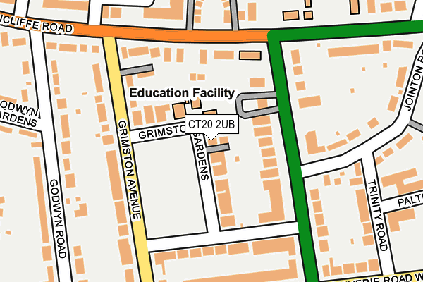 CT20 2UB map - OS OpenMap – Local (Ordnance Survey)