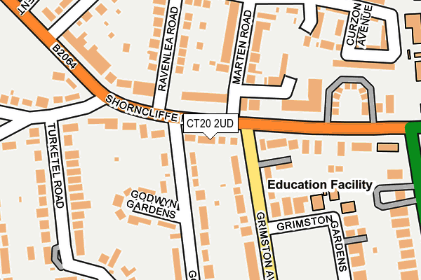 CT20 2UD map - OS OpenMap – Local (Ordnance Survey)