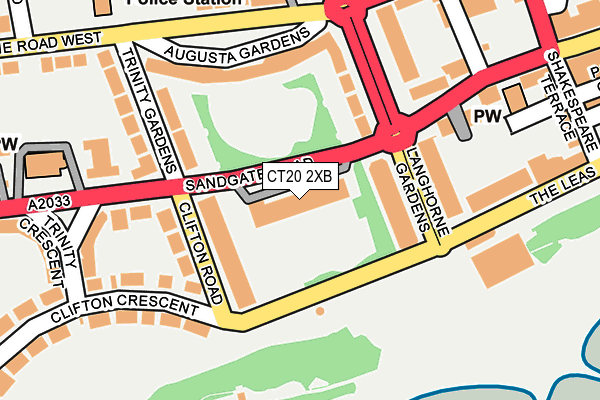 CT20 2XB map - OS OpenMap – Local (Ordnance Survey)