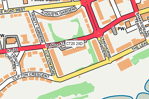 CT20 2XD map - OS OpenMap – Local (Ordnance Survey)