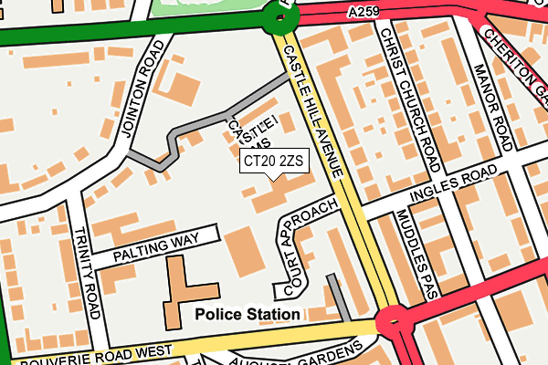 CT20 2ZS map - OS OpenMap – Local (Ordnance Survey)