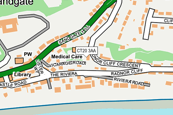 CT20 3AA map - OS OpenMap – Local (Ordnance Survey)