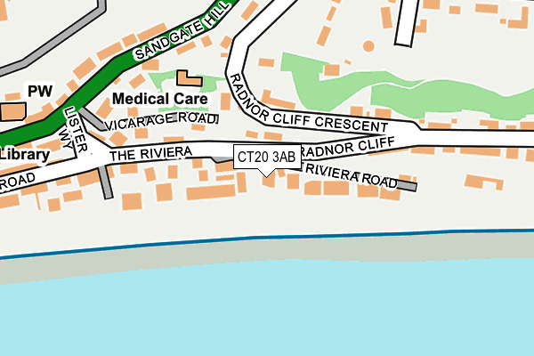 CT20 3AB map - OS OpenMap – Local (Ordnance Survey)