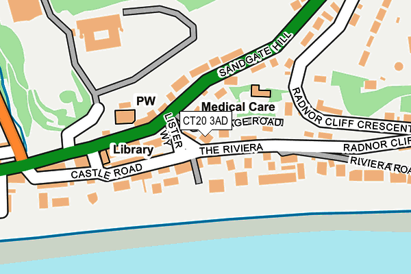 CT20 3AD map - OS OpenMap – Local (Ordnance Survey)