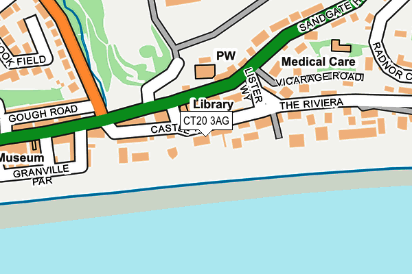 CT20 3AG map - OS OpenMap – Local (Ordnance Survey)