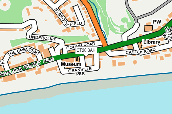 CT20 3AH map - OS OpenMap – Local (Ordnance Survey)