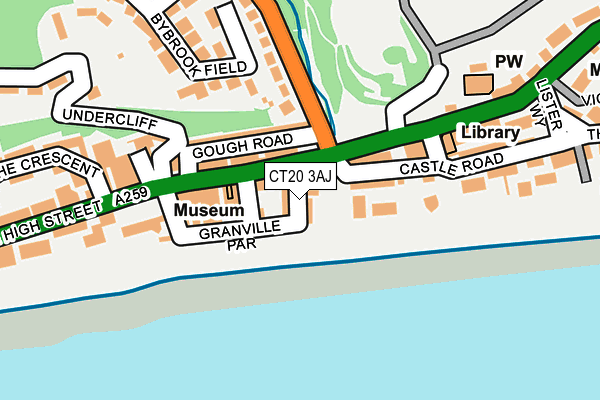 CT20 3AJ map - OS OpenMap – Local (Ordnance Survey)