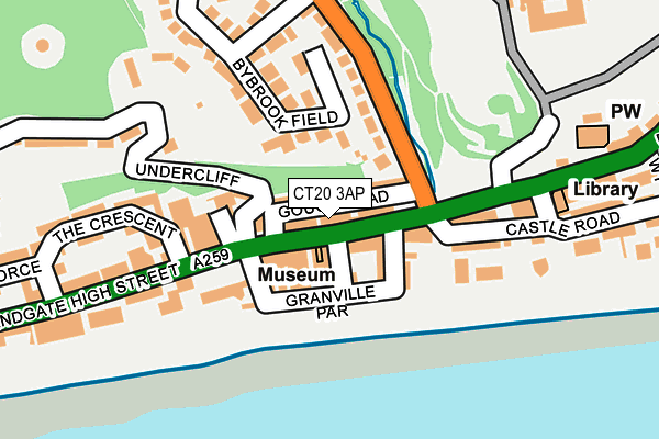 CT20 3AP map - OS OpenMap – Local (Ordnance Survey)