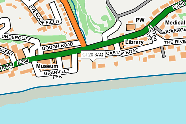 CT20 3AQ map - OS OpenMap – Local (Ordnance Survey)