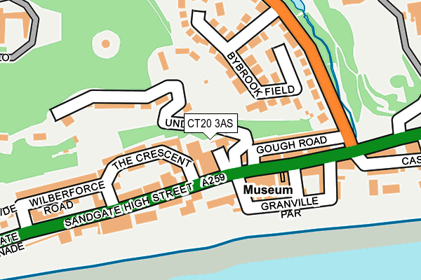 CT20 3AS map - OS OpenMap – Local (Ordnance Survey)