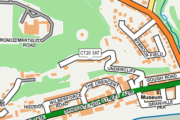 CT20 3AT map - OS OpenMap – Local (Ordnance Survey)