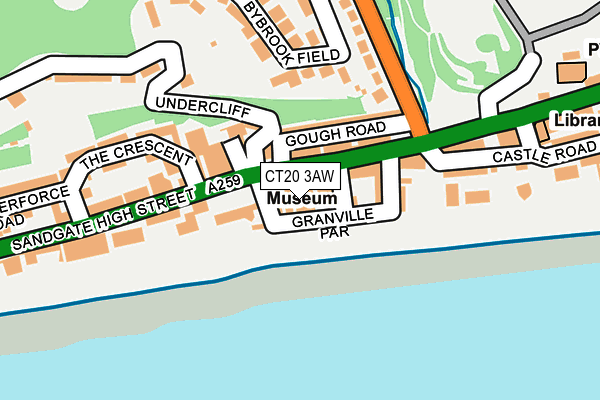 CT20 3AW map - OS OpenMap – Local (Ordnance Survey)