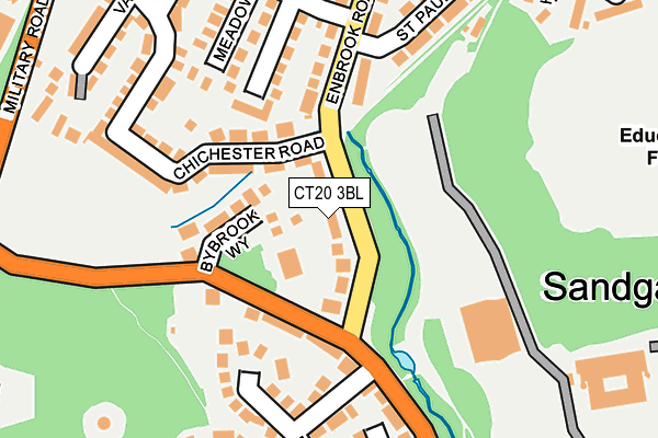 CT20 3BL map - OS OpenMap – Local (Ordnance Survey)