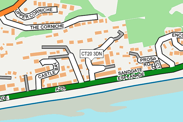 CT20 3DN map - OS OpenMap – Local (Ordnance Survey)