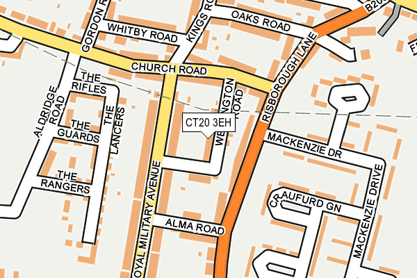 CT20 3EH map - OS OpenMap – Local (Ordnance Survey)