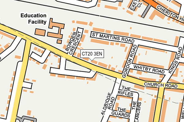 CT20 3EN map - OS OpenMap – Local (Ordnance Survey)