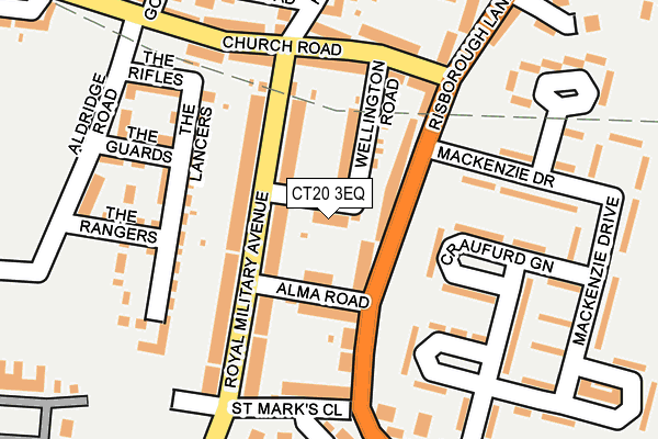 CT20 3EQ map - OS OpenMap – Local (Ordnance Survey)