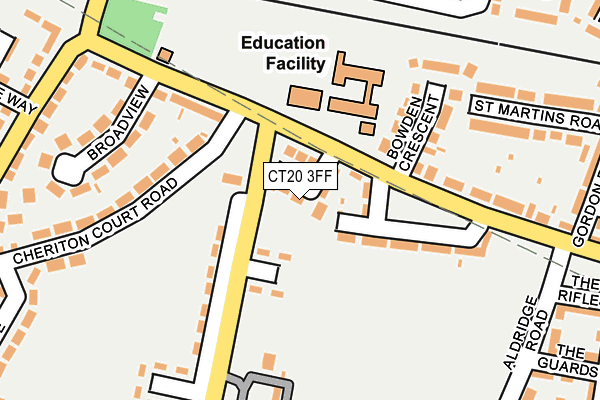 CT20 3FF map - OS OpenMap – Local (Ordnance Survey)