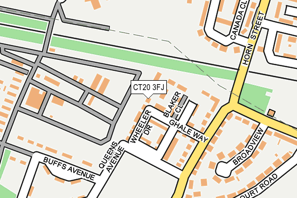 CT20 3FJ map - OS OpenMap – Local (Ordnance Survey)