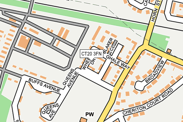 CT20 3FN map - OS OpenMap – Local (Ordnance Survey)