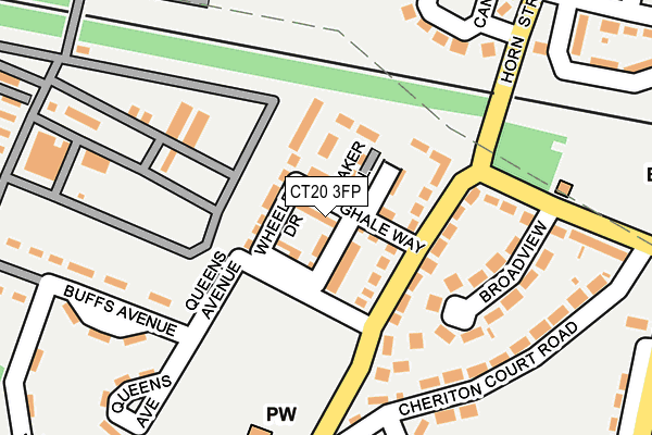 CT20 3FP map - OS OpenMap – Local (Ordnance Survey)