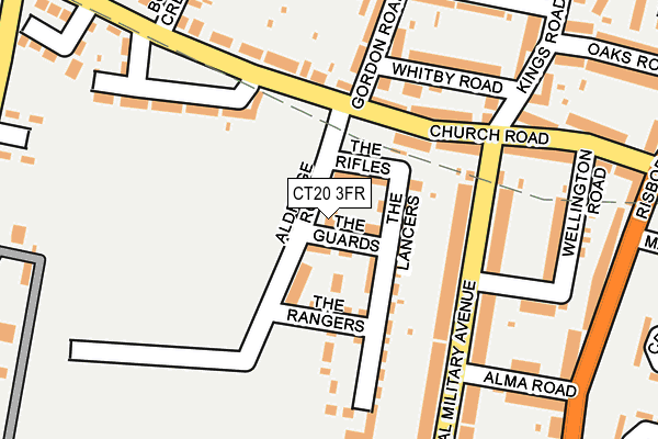 CT20 3FR map - OS OpenMap – Local (Ordnance Survey)