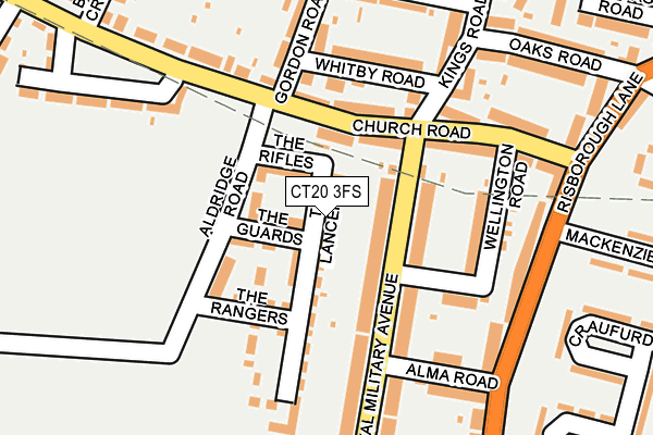 CT20 3FS map - OS OpenMap – Local (Ordnance Survey)