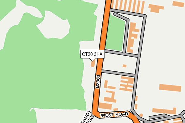 CT20 3HA map - OS OpenMap – Local (Ordnance Survey)