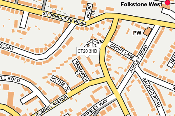 CT20 3HD map - OS OpenMap – Local (Ordnance Survey)