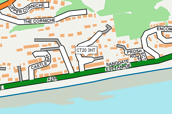 CT20 3HT map - OS OpenMap – Local (Ordnance Survey)