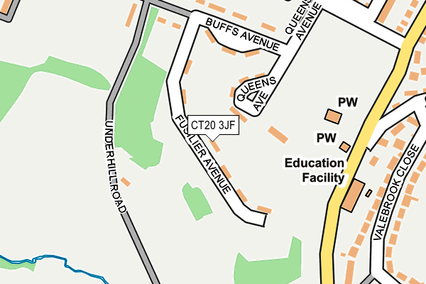 CT20 3JF map - OS OpenMap – Local (Ordnance Survey)