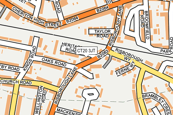 CT20 3JT map - OS OpenMap – Local (Ordnance Survey)