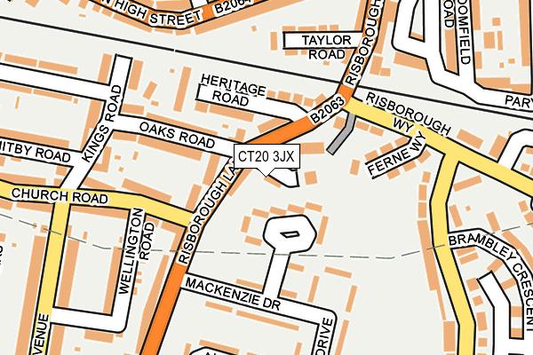 CT20 3JX map - OS OpenMap – Local (Ordnance Survey)