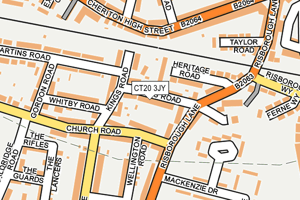 CT20 3JY map - OS OpenMap – Local (Ordnance Survey)