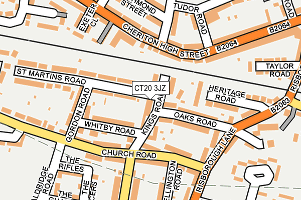 CT20 3JZ map - OS OpenMap – Local (Ordnance Survey)