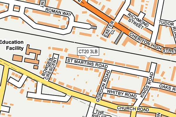 CT20 3LB map - OS OpenMap – Local (Ordnance Survey)